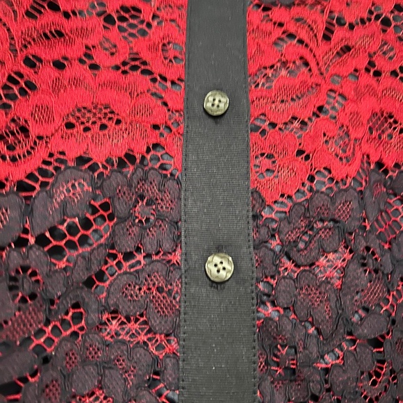 Draper James Navy/Fuchsia Short Sleeve Midi Dress Lace Overlay Size 10 Preppy! - Picture 6 of 8